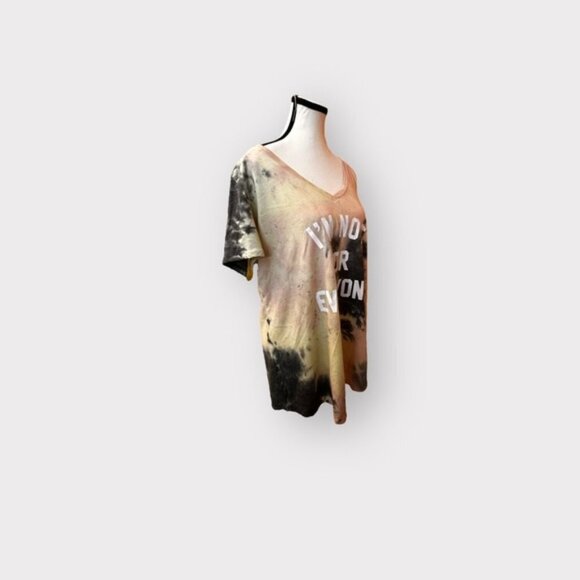 NWT women’s Torrid Girlfriend Tee Signature Jersey Tie Dye Not For Everyone 1 1X - Picture 9 of 11
